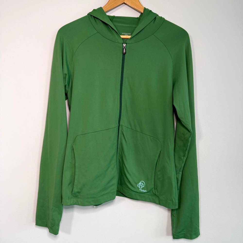 Patagonia Morning Glory Full-Zip Green Hooded Jacket Women’s Size Large